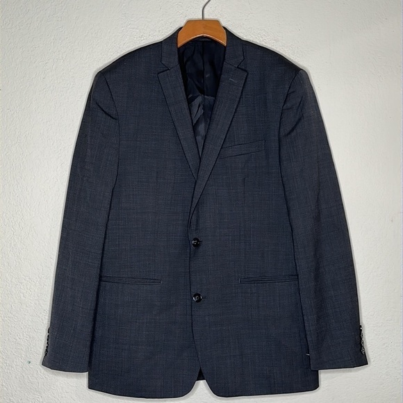 BarIII 100% Wool Oversized Boyfriend Blazer Gray Extra Large Lined Dark Academia - Picture 7 of 14